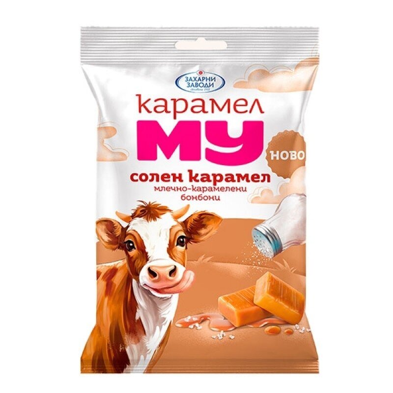 "Caramel MU " Pieno ir karamelės skonio saldainiai 100 g