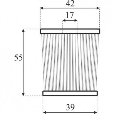 Dujų filtrui F-779 -B-D oro fazės KASETĖ  metalinė  iš stiklo audinio KIT 2
